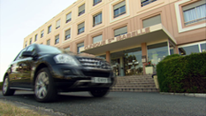 Hugh Phillip's Car Outside the Clinic